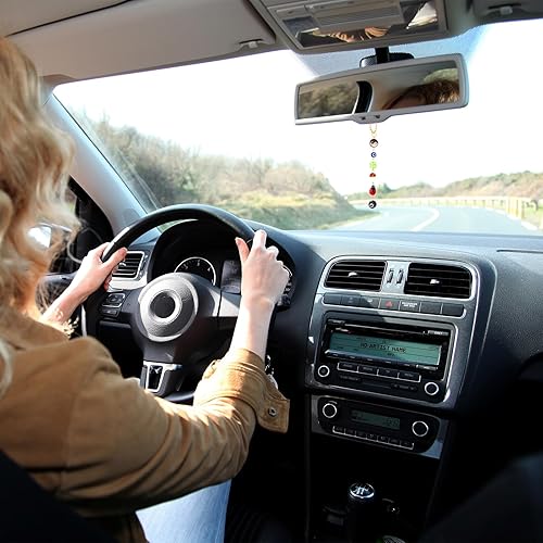 Miniatura 3 de Adorno colgante de auto de mal de ojo, colgante de auto de ojo malvado de buena suerte para espejo retrovisor, colgante de bolsa de dijes colgantes