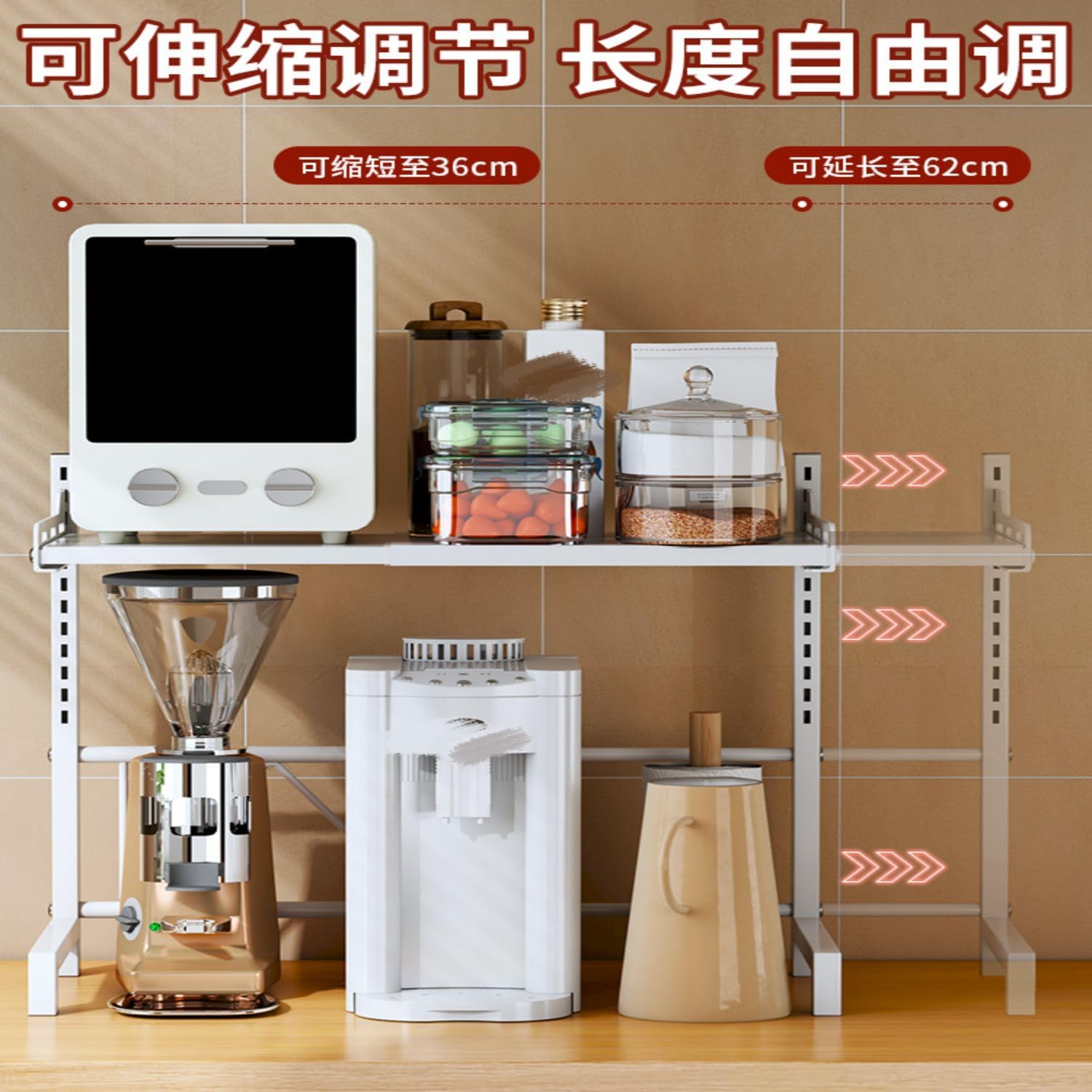 厨房 Kitchen Gadgets, Cook Accessories 多层置物架 Sink Organizers and Storage 落地分层多功能放锅具收纳架微波炉架子家用储物架 KCookware Accessories - 1962