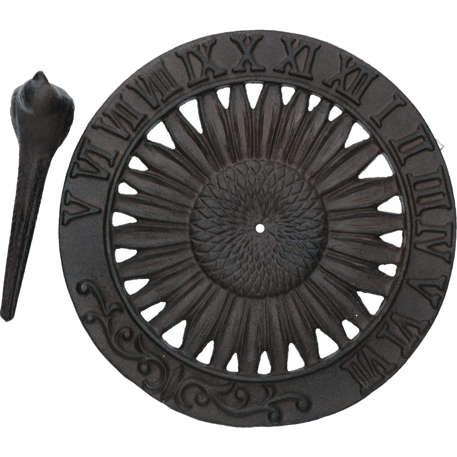 Cadran solaire fonte d'oiseaux d'Ornement jardin Statue Fonction horloge