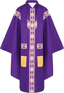 Catholic Chasuble Vestments Church Priest Vestments Costume Clergy Chasuble Costume Outfit Robe Adult