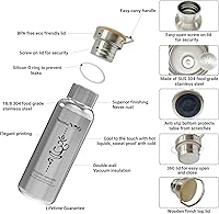 Vista 3 de NES MINDFULNES Termo de acero inoxidable, reutilizable, botella térmica, termo de café, termo de acero inoxidable, termo aislante, pintura