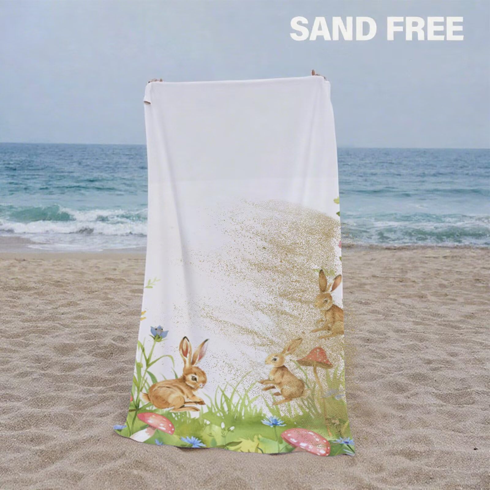 Telo Mare Microfibra 220x100 cm Telo Mare Grande, Asciugamano Palestra Asciugatura Rapida, Stuoia Campeggio Anti-Sabbia, Morbido, Assorbente, con Borsa Portaoggetti, Accessori Campeggio, Regalo Y2-130