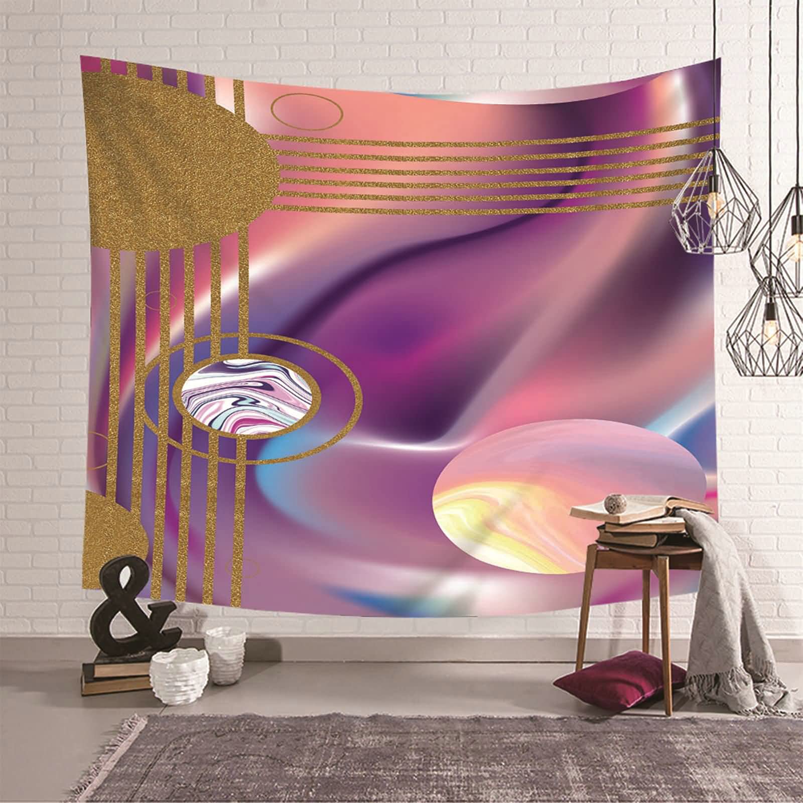 Tapiz de pared KnSam con acabado suave y diseño geométrico elegante