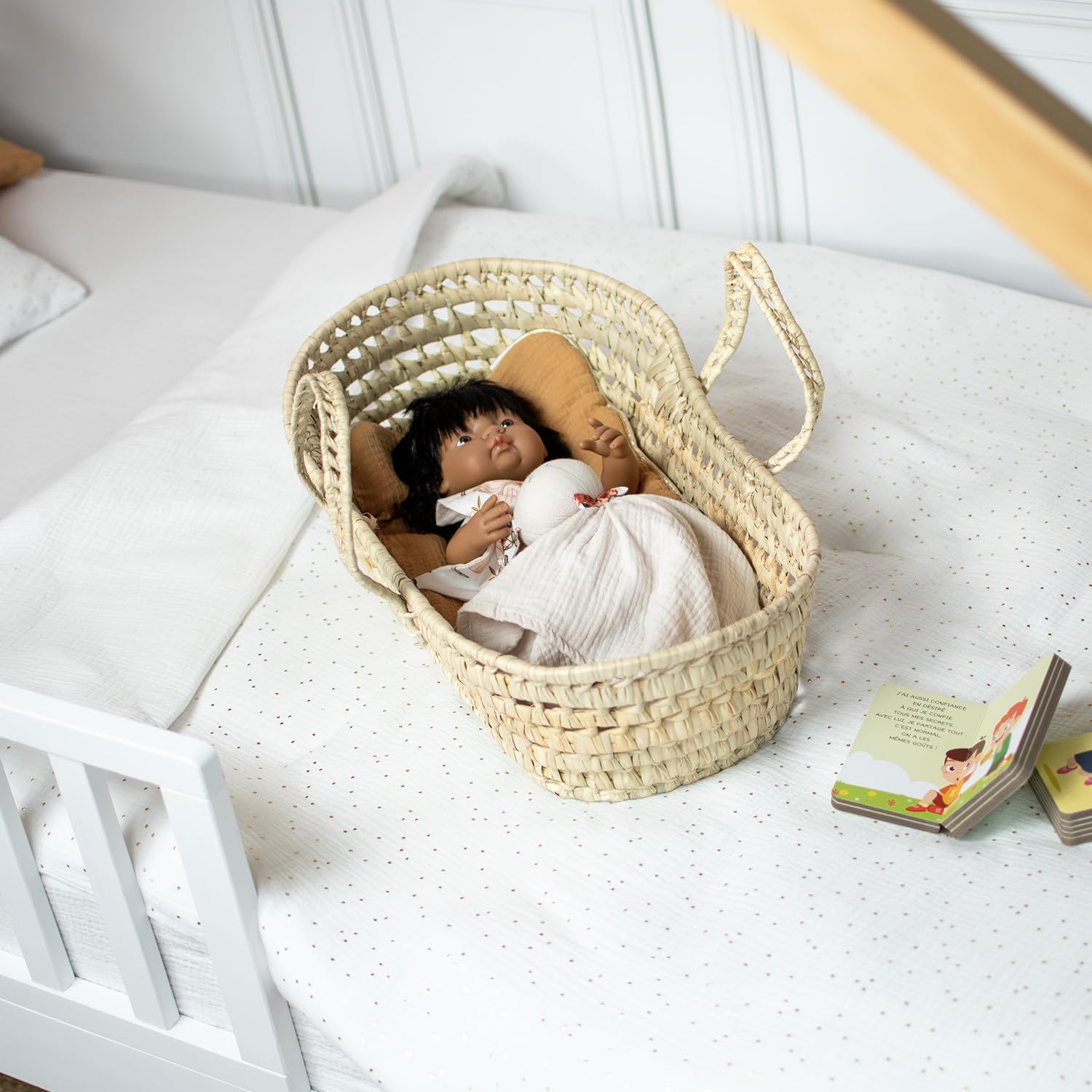 Sevira Kids | Jouet couffin poupée 60cm en Fibres Naturelles -