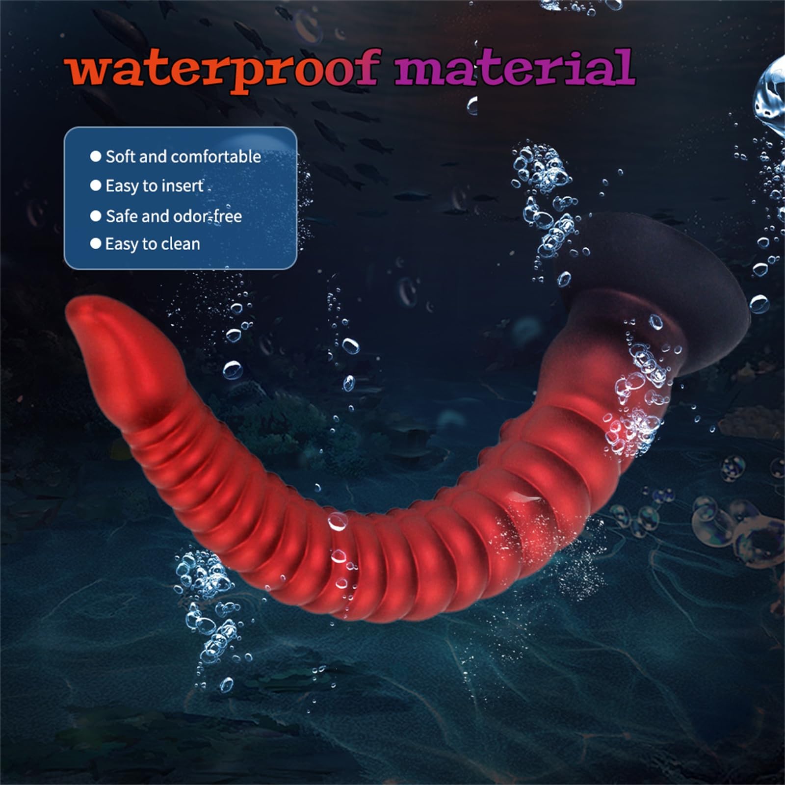 Dildo in silicone Monster Extra Long Tentacle Dildo con ventosa Morbido Grande Butt Plug Anale Dildo Polpo Plug Anale Giocattoli sessuali for donne(M)