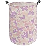 ACMUUNI 19.7 Inch Round Laundry Clothes Hamper Laundry Basket with Handles,Storage Organizer Bins Laundry Gift Basket for Room, Bedroom Decor (Single Unicorn)