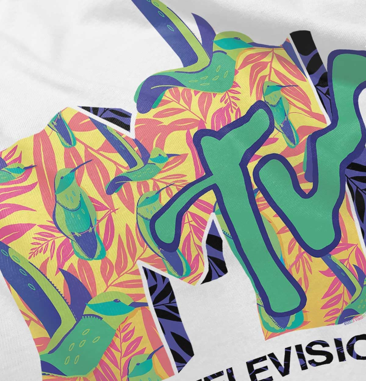 Retro MTV Tropical Hummingbird Logo Toddler Boy Girl T Shirt