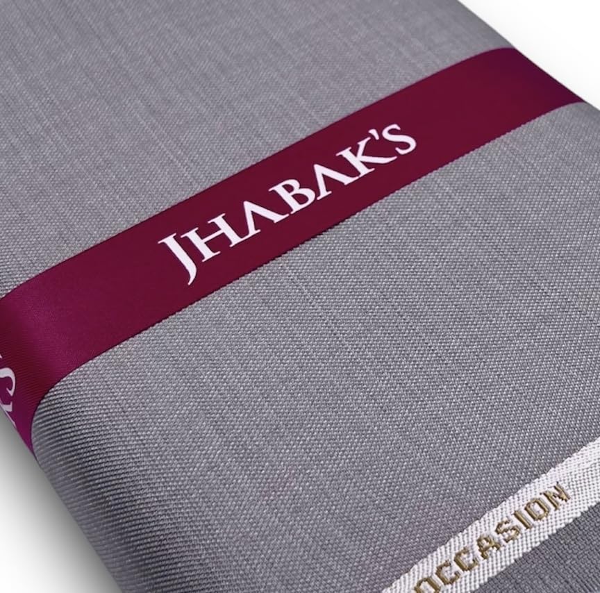Image of JHABAK'S Unstitched Viscose Rayon Trouser Fabric for Men - Length: 1.30 m /Width: 58 inches