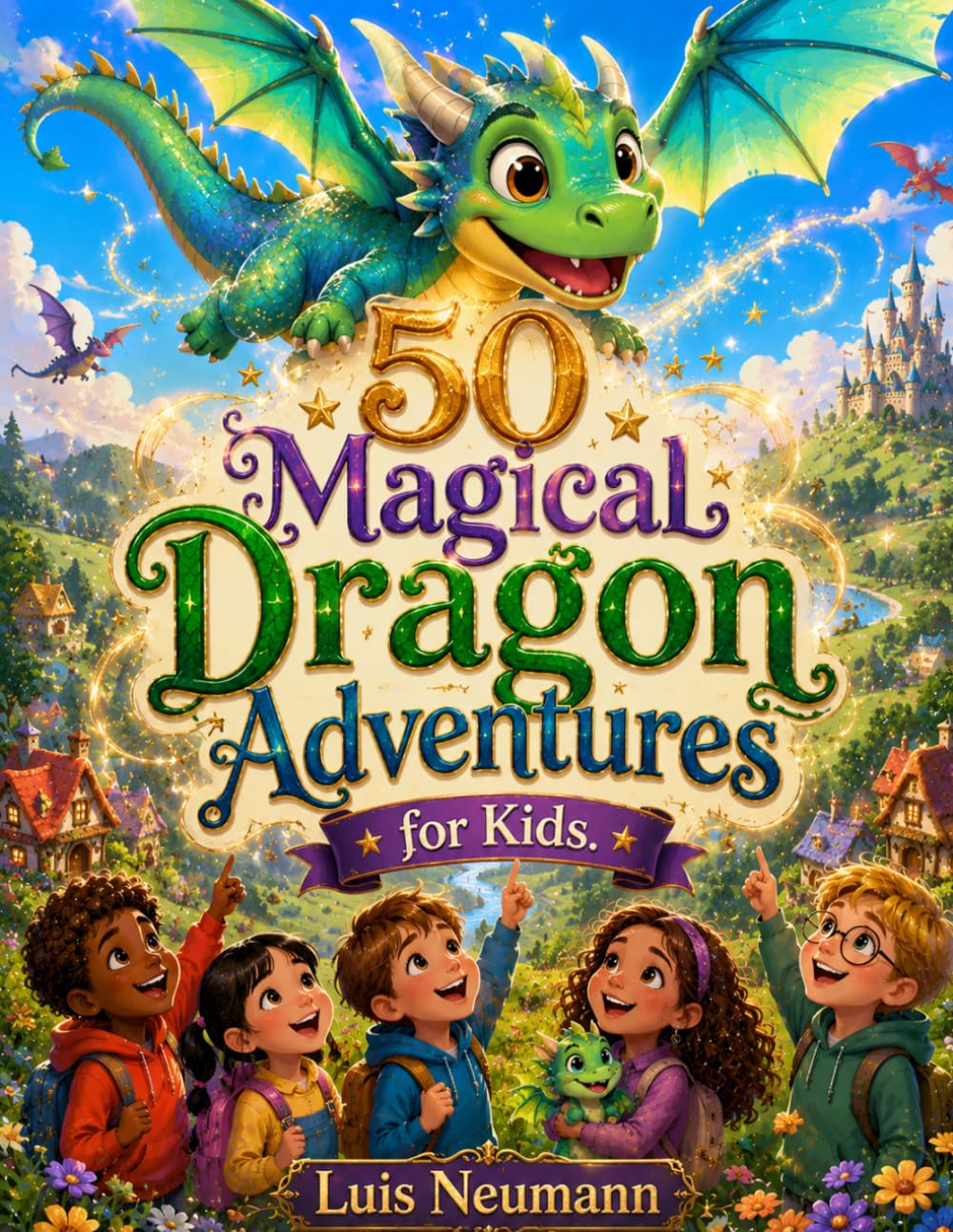 50 Magical Dragon Adventures for Kids: A Coloring Book for Kids Ages 4-8 with Enchanting Illustrations (WonderTales Coloring Adventures)