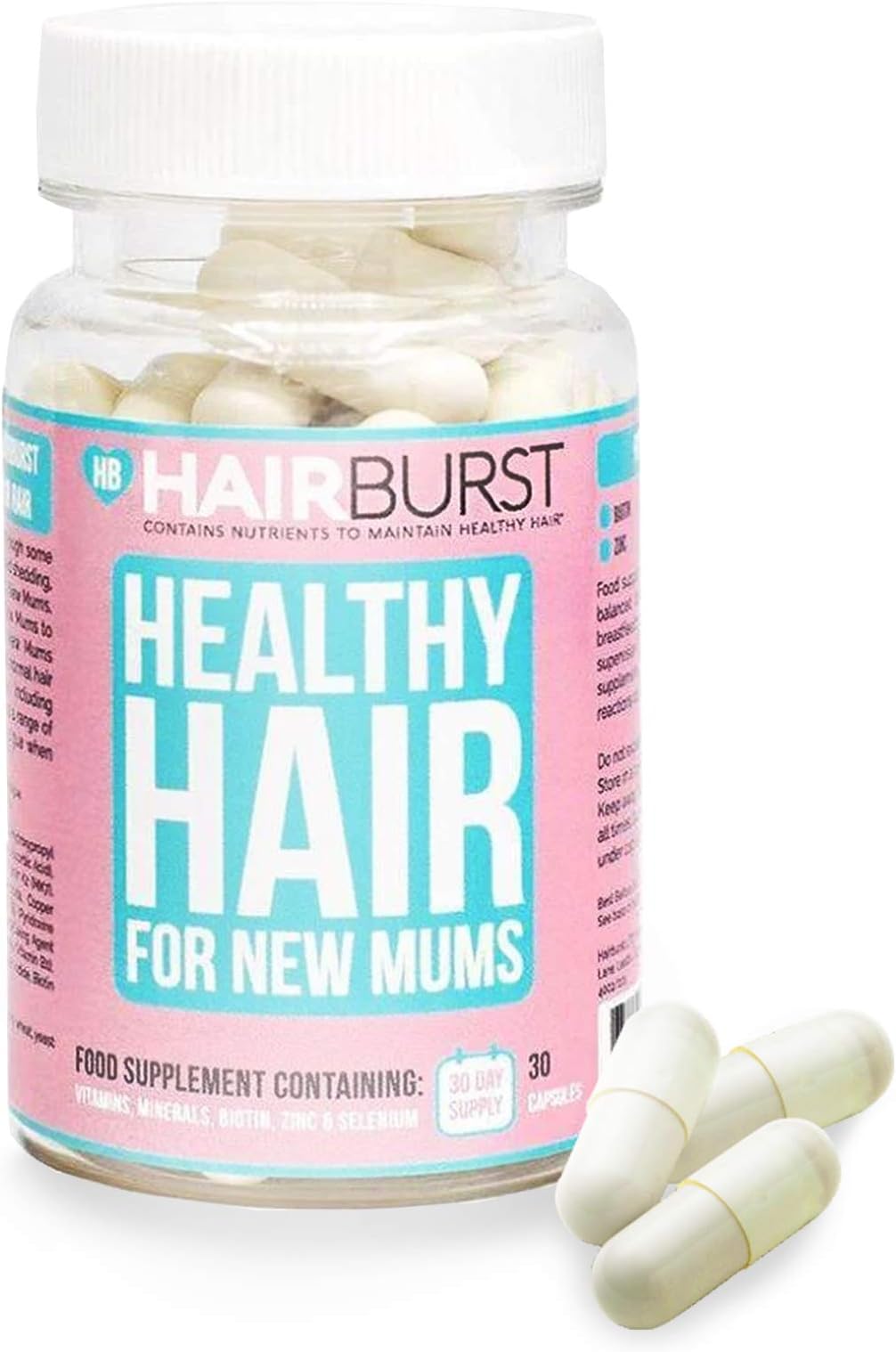 HAIRBURST ™ Pregnancy Vitamins for Hair Growth - One Month Supply - 30 Capsules - Faster Hair Growth and Money Back Guarantee