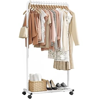 Sakugi Clothes Rack White with Storage Rack 73 x 42.5 x 150 cm