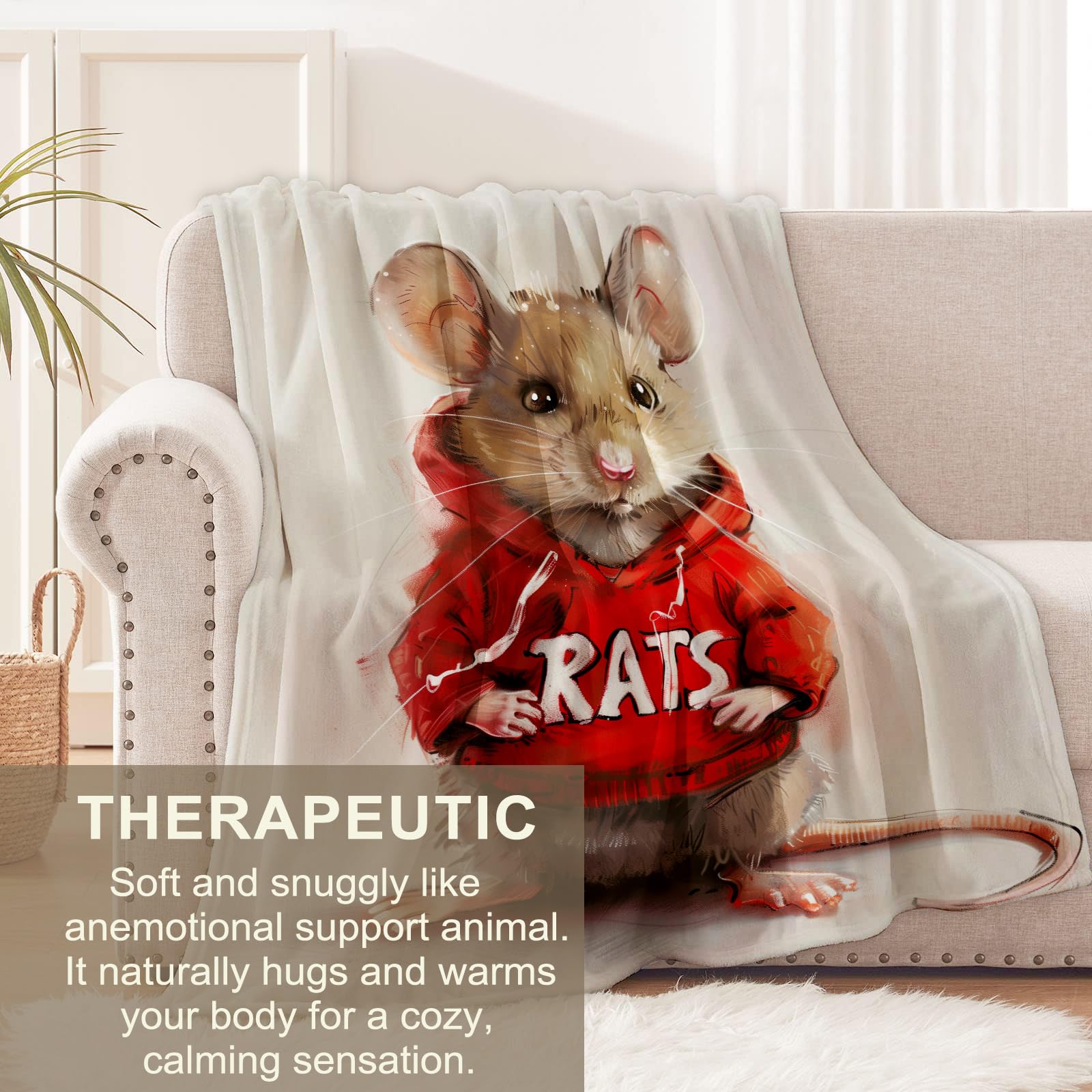 Amazon.com: cromcu Rat Blanket for Kids and Adults, Flannel Mice
