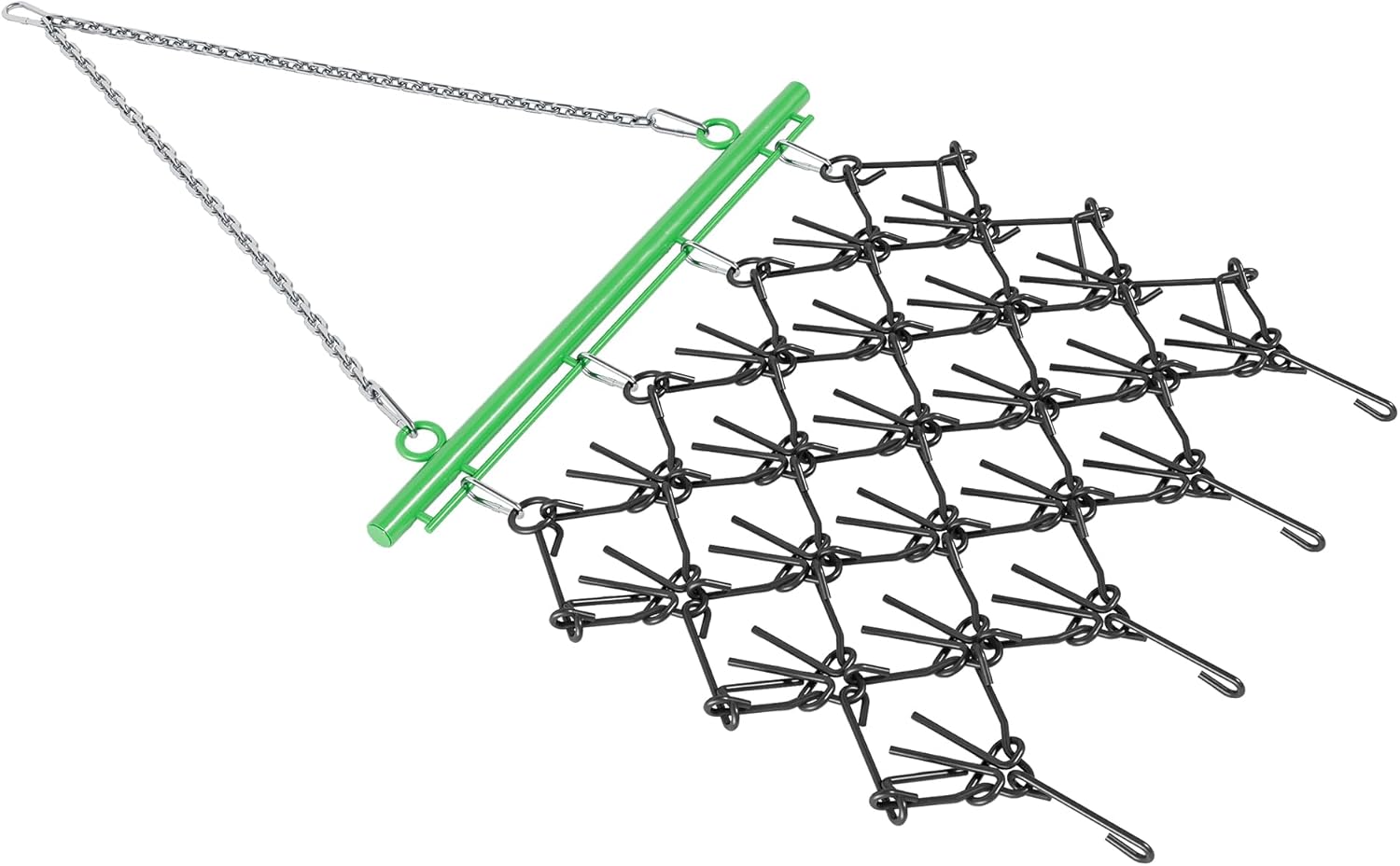 Acekool 4 x 4 FT ATV Drag Harrow with 1/2 Inch Tines for Lawn Tractors and ATV&UTV Attachments