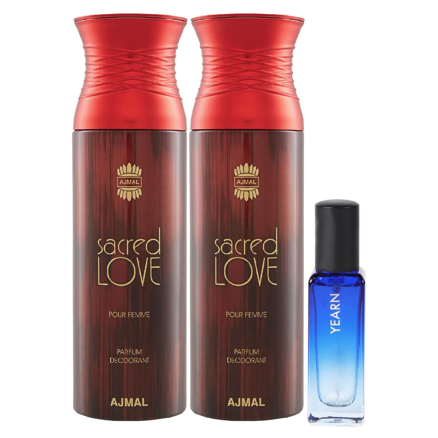 Ajmal 2 Sacred Love Deo 200ML & Yearn EDP 20ML Pack of 3 (Total 420ML) for Men & Women-image-9