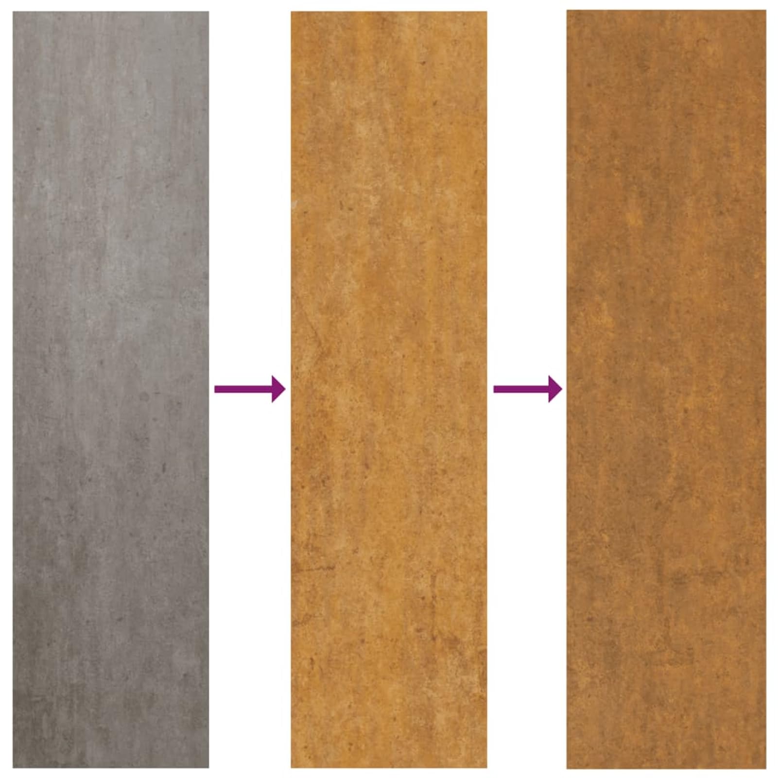 Gecheer Fioriera da giardino, vaso rialzato in acciaio corten 200x40x80 cm, per balcone patio giardino, arredo esterno