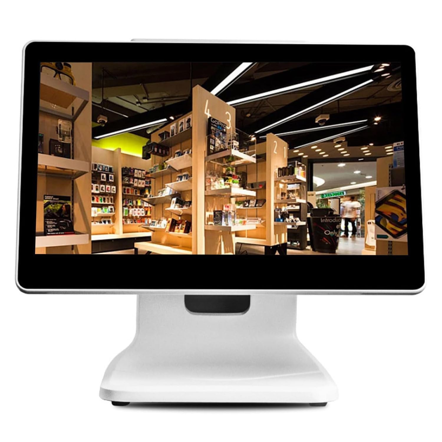 Wszystko w jednym Smart POS System Kasa fiskalna Restauracja Ekran dotykowy PC Rozdzielczość 1366 * 768 SSD 64 GB USB VGA