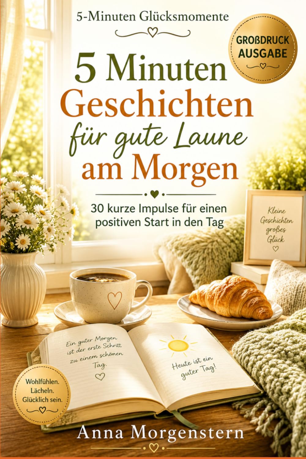 5 Minuten Geschichten für gute Laune am Morgen: 30 sanfte Kurzgeschichten im Großdruck für einen entspannten Start in den Tag (5-Minuten Glücksmomente)