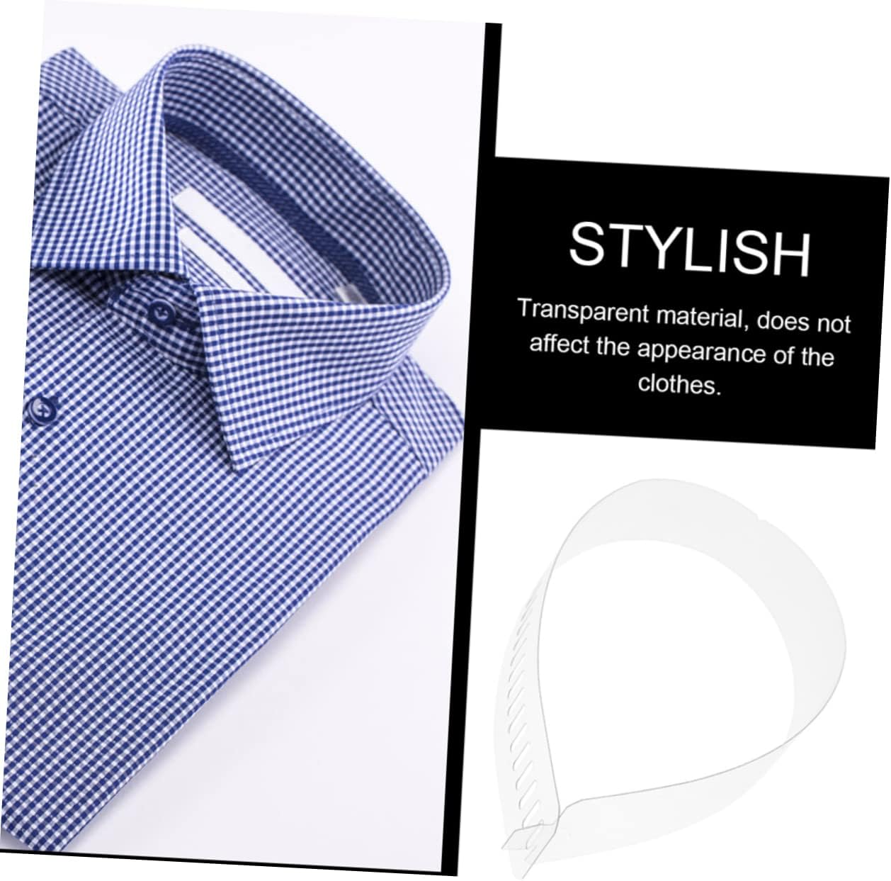FOMIYES 50 Pcs Plastic Shirt Collar Support Strips Sturdy Fixing Tools for Blouses and Dress Shirts Easy to Use Collar Stays for Men and Women