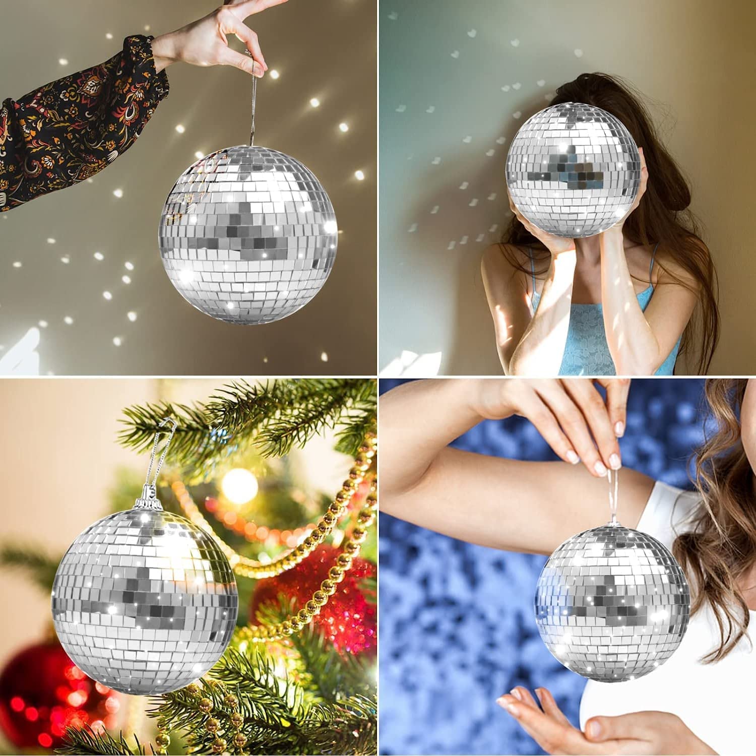 Boules Disco En Mousse Pour Décoration De Gâteau - Lot De 32 Pièces - Pour Fête Prénatale, Mariage, Anniversaire - à Insérer Sur Gâteaux, Cupcakes (non Comestibles)
