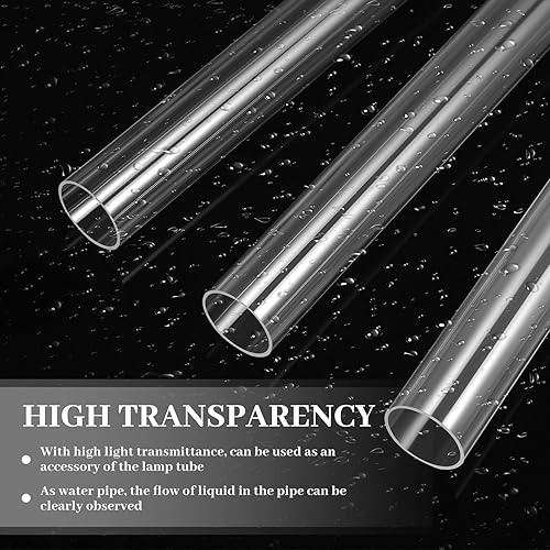 Miniatura 4 de Taiyin 30 tubos de acrílico rígidos de 1 pulgada de diámetro exterior x 0.039 in de grosor de pared de 16 pulgadas de longitud, tubo acrílico