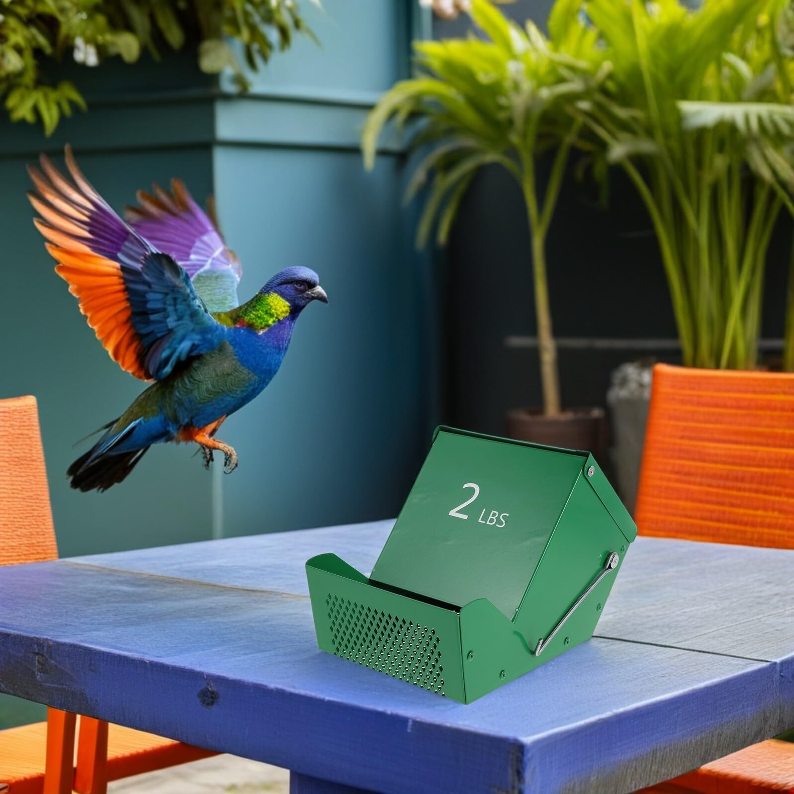 Abaodam 2set Mangiatoia in Metallo per Piccoli Animali con Coperchio per Criceti Cincillà Conigli e Roditori Contenitore di Grande Capacità per Cibo Fresco