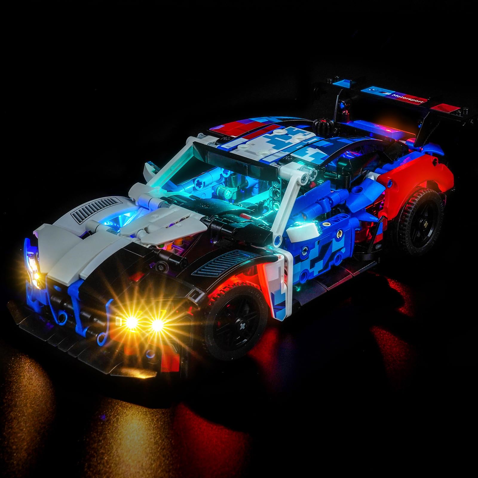 LocoLee Led Light Set Compatible with Lego 42226 BMW M4 GT3 EVO Race Car Light Decoration Lighting Kit Compatible with Lego 42226 Building Blocks Model,Only Lights Set,No Model
