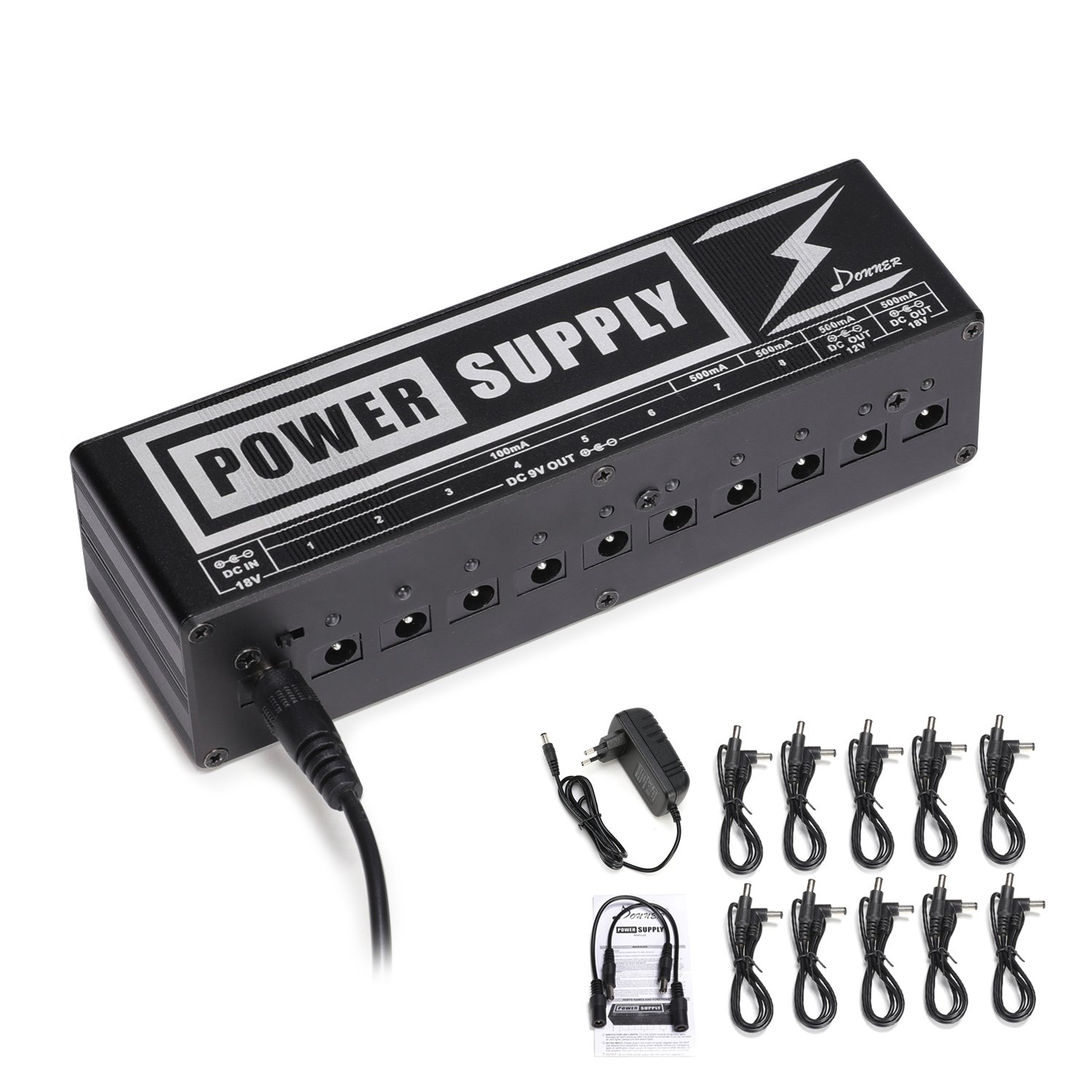 Adaptateur D'alimentation 9V 2A Pour Pédales Guitare/basse - Convertisseur Secteur EU, Entrée 100-240V