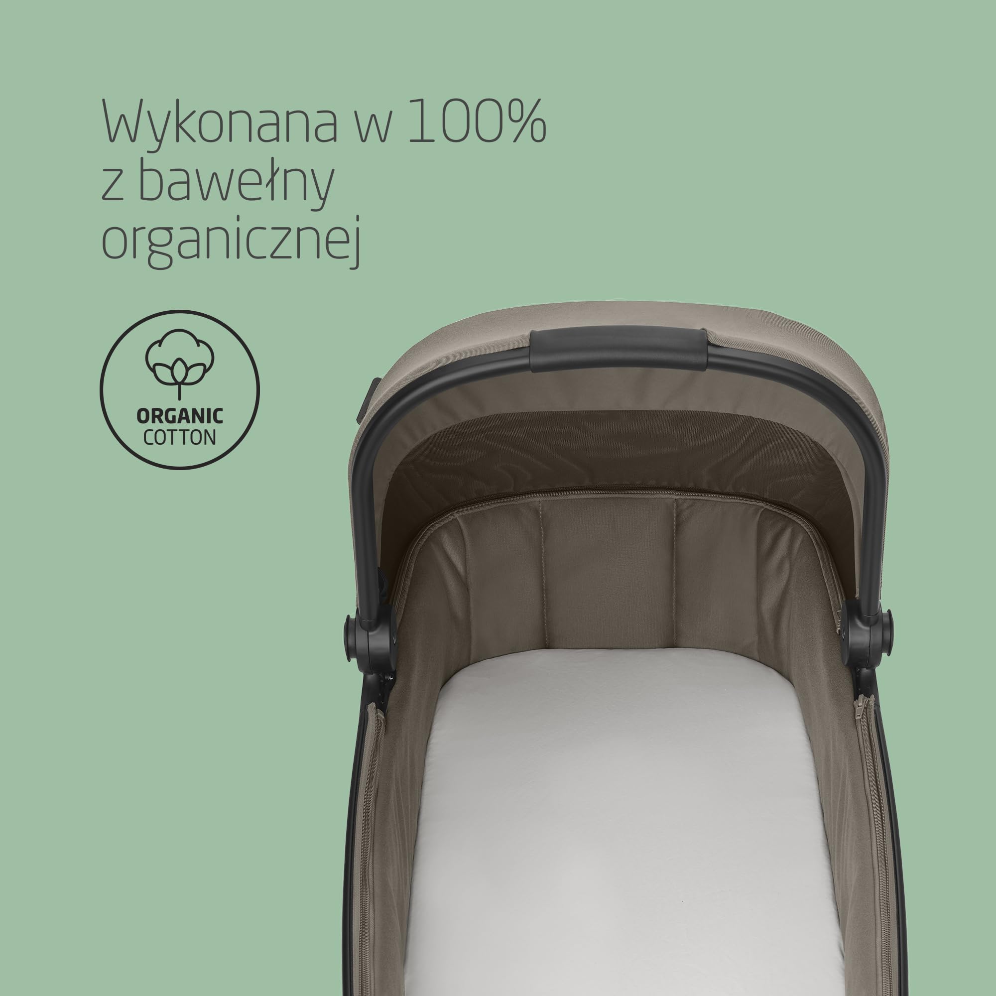 Maxi-Cosi Organiczne prześcieradła do gondoli, Do wszystkich gondoli Maxi-Cosi, Zestaw 2-w-1, Prześcieradła 100% z bawełny organicznej, Uniwersalne, Tkaniny premium, Do prania w pralce, Białe