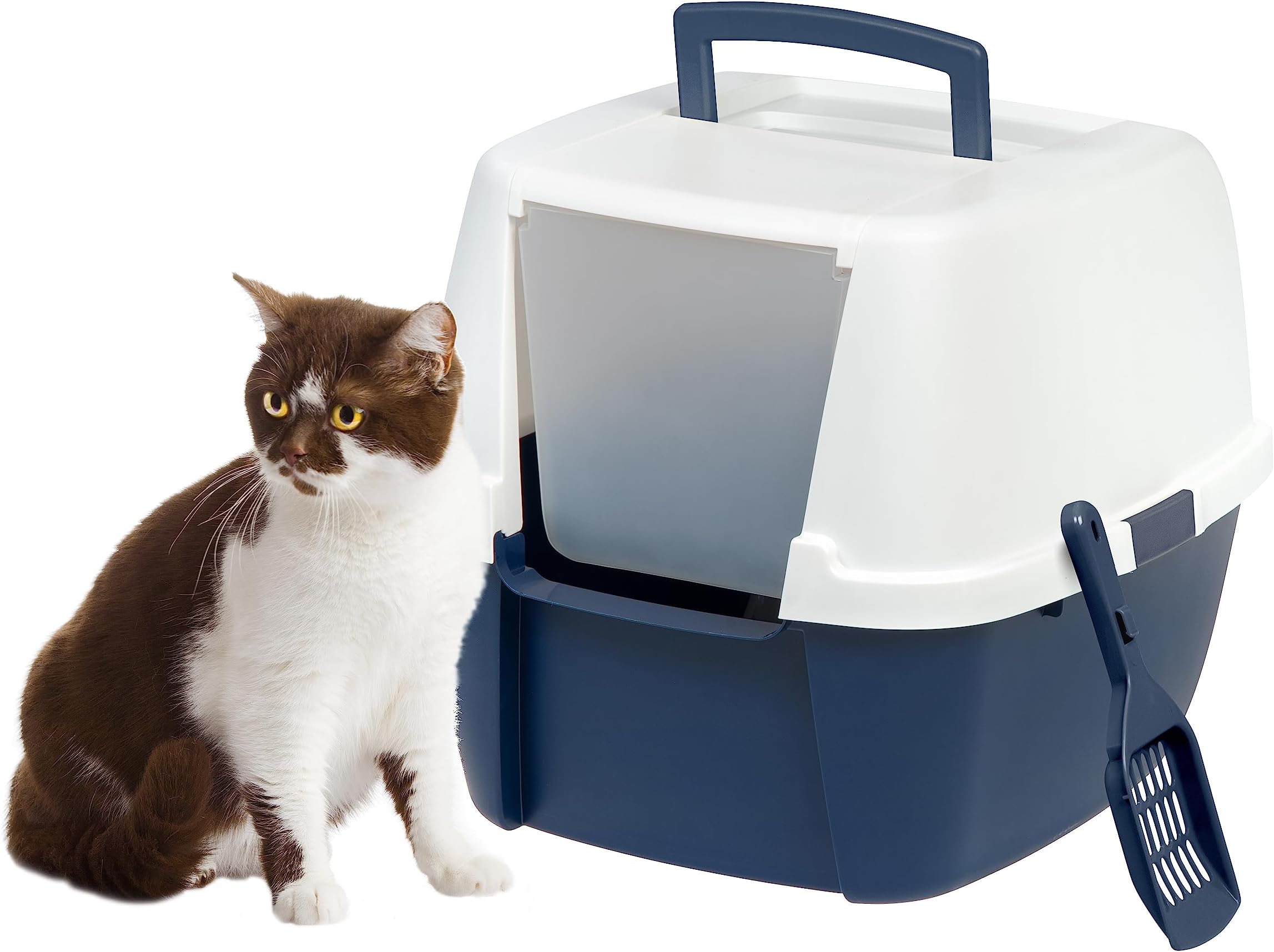 IRIS USA Jumbo Enclosed Cat Litter Box with Front Door