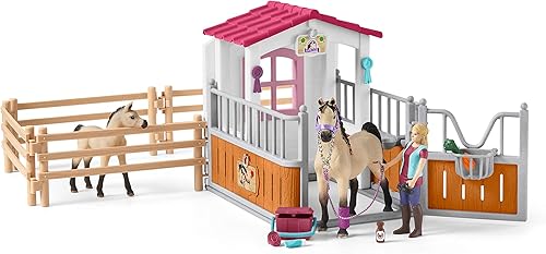 Horse Club de Schleich juego de 26 piezas juguetes de caballo para niñas y niños de 5 a 12 años de edad con caballos árabes y cuidador