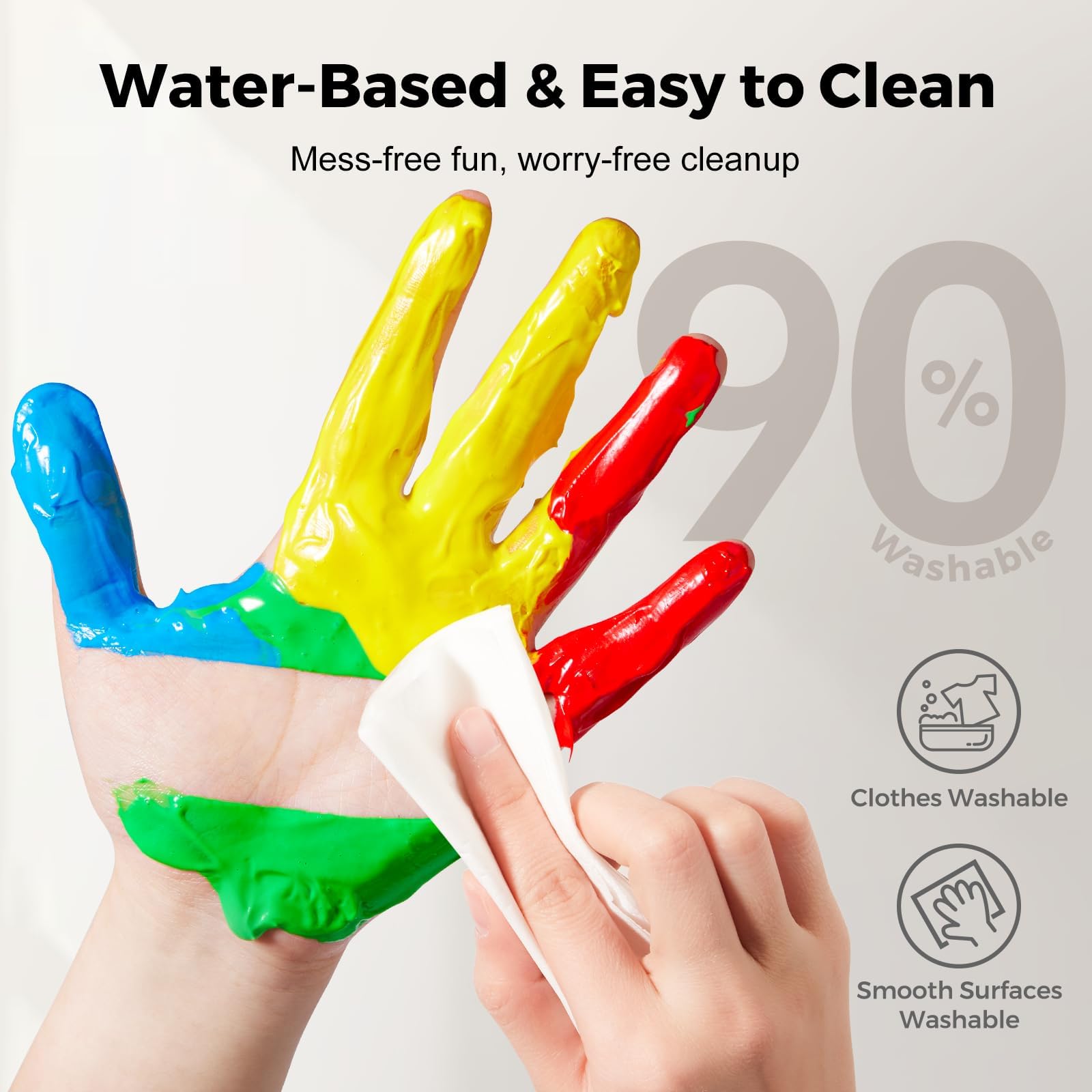 12 Color Pintura de Dedos para Niños, 12 ml Pintura de Dedo, Pinturas Dedo Bebe no Toxica, Pinturas de Dedos para Niño, para Niños Escuela Jardín Aprendizaje Temprano, Navidad