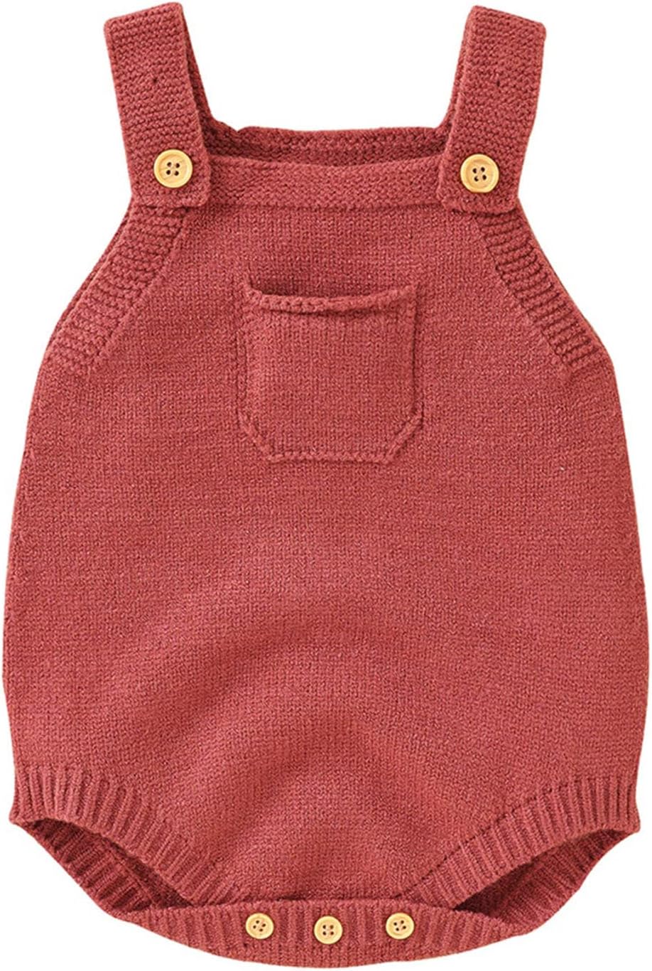 Newborn Infant Baby Knit Romper Cotton Sleeveless Boy Girl