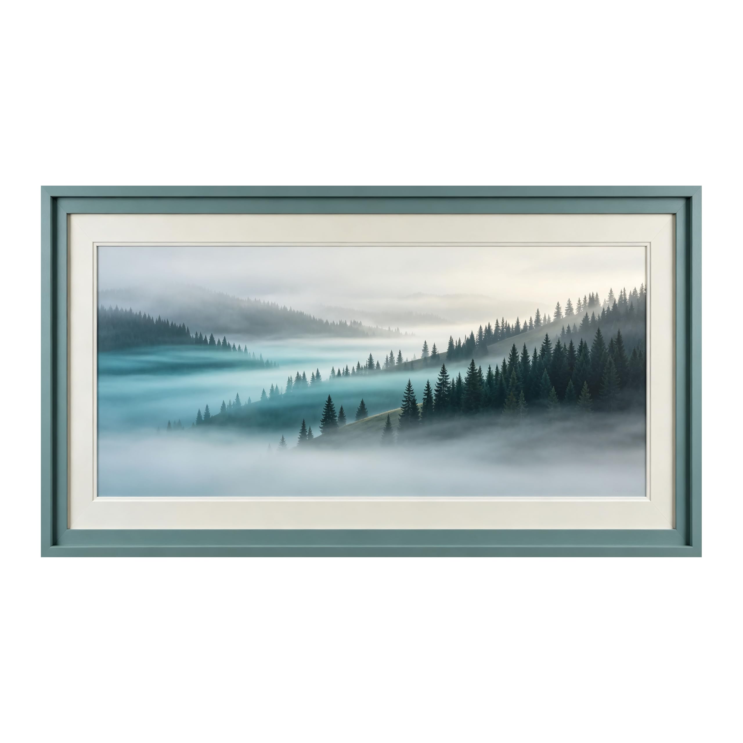 Yzpallescene Art260711206 3D Framed Wall Art Misty Forest Landscape Nordic Large Size Selfadhesive Removable Wall Decor Prints Artwork For Living Room Bedroom Office