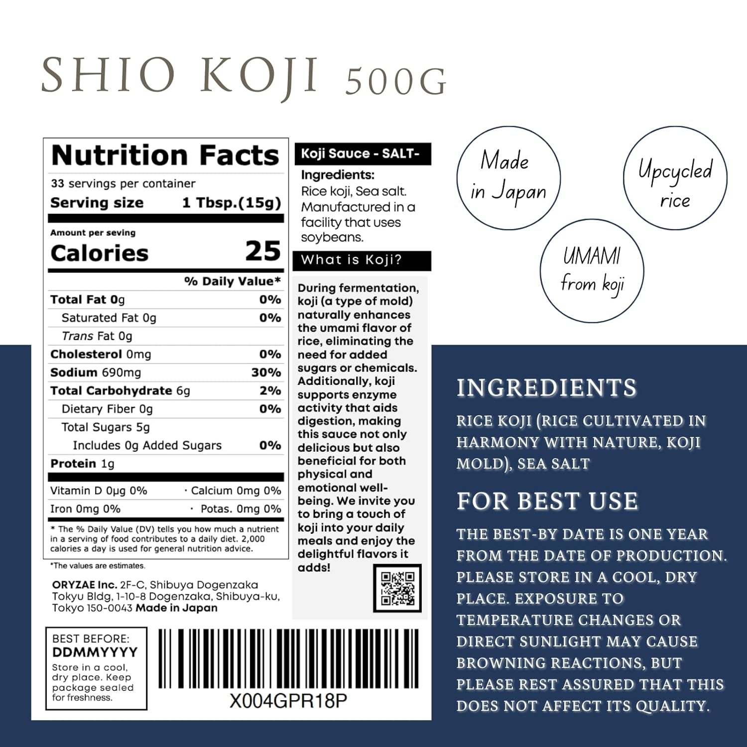 UMAMI Salt Koji – Premium Japanese Liquid Shio Koji | Gluten-Free Fermented Seasoning | White Koji Paste for Miso, Marinade, Sauce (17.6oz)
