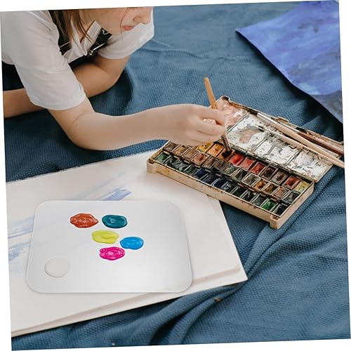 VICASKY 1Set Acrylic Cosmetic Palette with Makeup Spatulas for Mixing Foundation Lipstick Eyeshadow Nail Polish Lightweight Portable for Professionals Amateurs