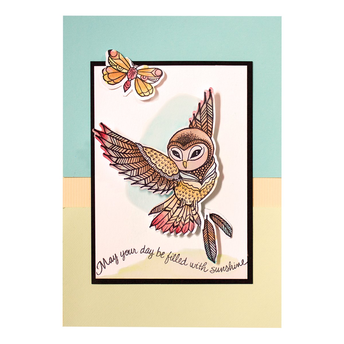 Spellbinders Eule Stempel und sterben-Set, Mehrfarbig