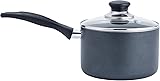 T-fal Specialty Nonstick Handy Pot with Glass Lid 3 Quart Oven Safe 350F Cookware, Pots and Pans, Dishwasher Safe Black 3 Quarts Specialty Nonstick Specialty Nonstick