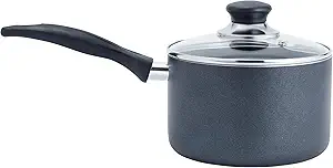 T-fal Specialty Nonstick Handy Pot with Glass Lid 3 Quart Oven Safe 350F Cookware, Pots and Pans, Dishwasher Safe Black