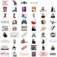 Vista 4 de BulbaCraft 100 piezas de pegatinas de cantantes country - Mercancía de música country, pegatinas impermeables de música para fundas de teléfono