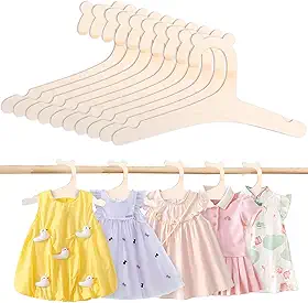 10 cabides de madeira para bebês, cabides de madeira com orelhas de urso fofas, cabides antiderrapantes para recém-nascidos de 23 cm, roupas infantis, calças, casacos, ternos, jaquetas