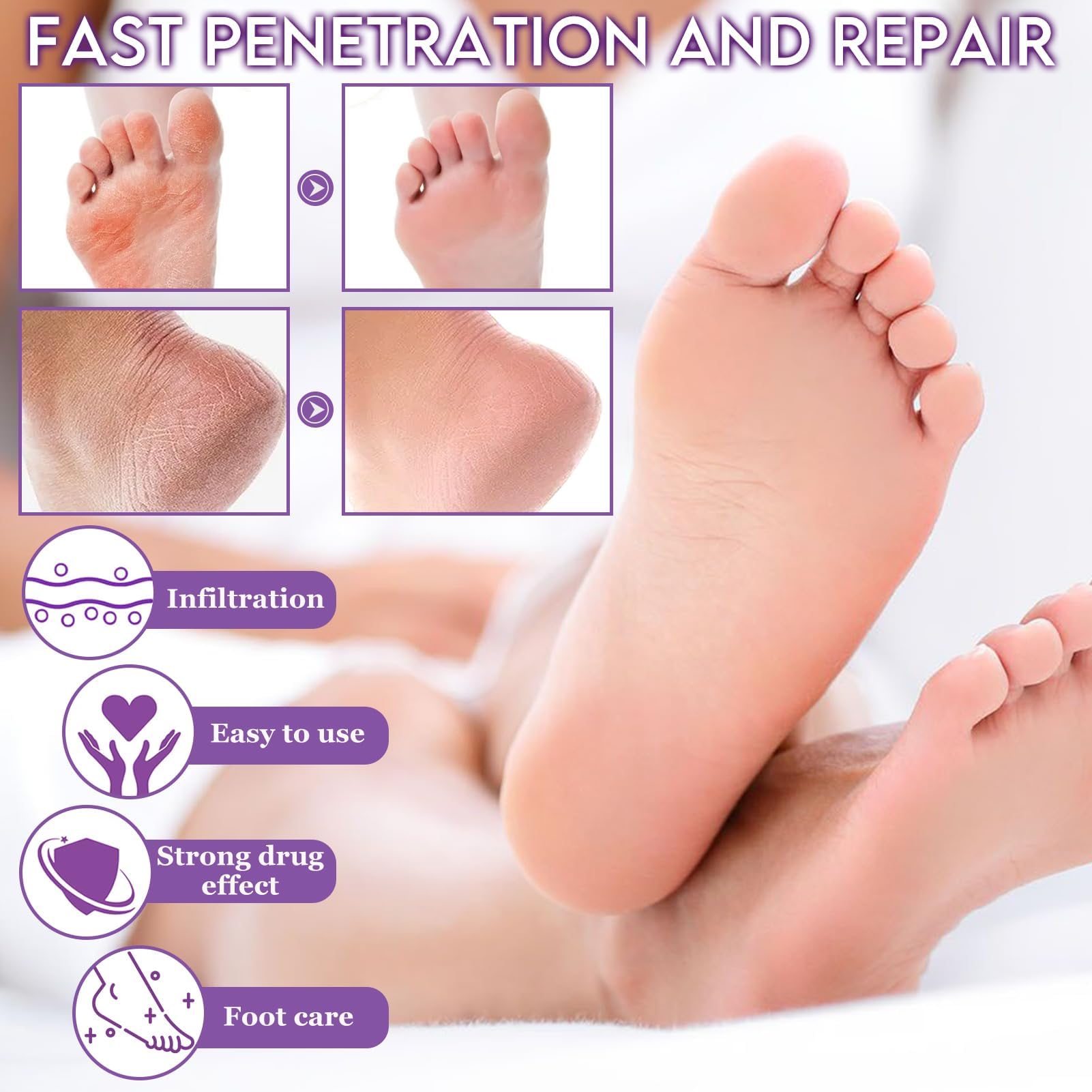6 paia di maschere per i piedi, maschera idratante per i piedi, cura dei piedis secchi e screpolati, maschera per i piedis per uomini e donne (3 paia di aloe vera + 3 paia di lavanda)