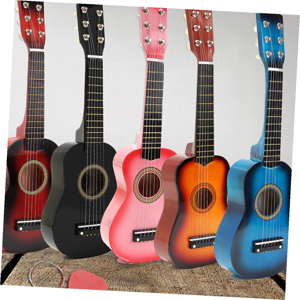 Chitarra Giocattolo Blu in Legno 23 Pollici per Bambini | Strumento Musicale Educativo, Design Creativo e Superficie Liscia, Back To School Party
