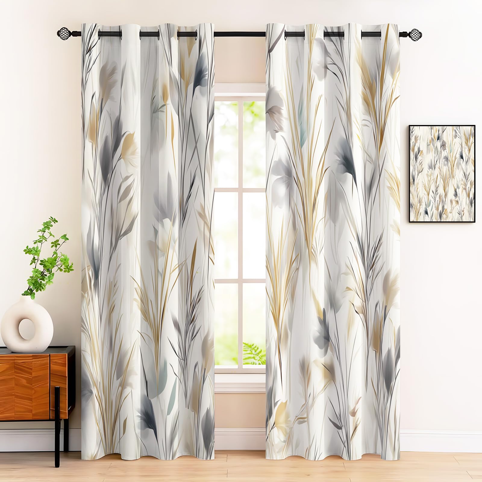 Rideaux et draperies intérieurs beige 140x160cm occultant et isolant