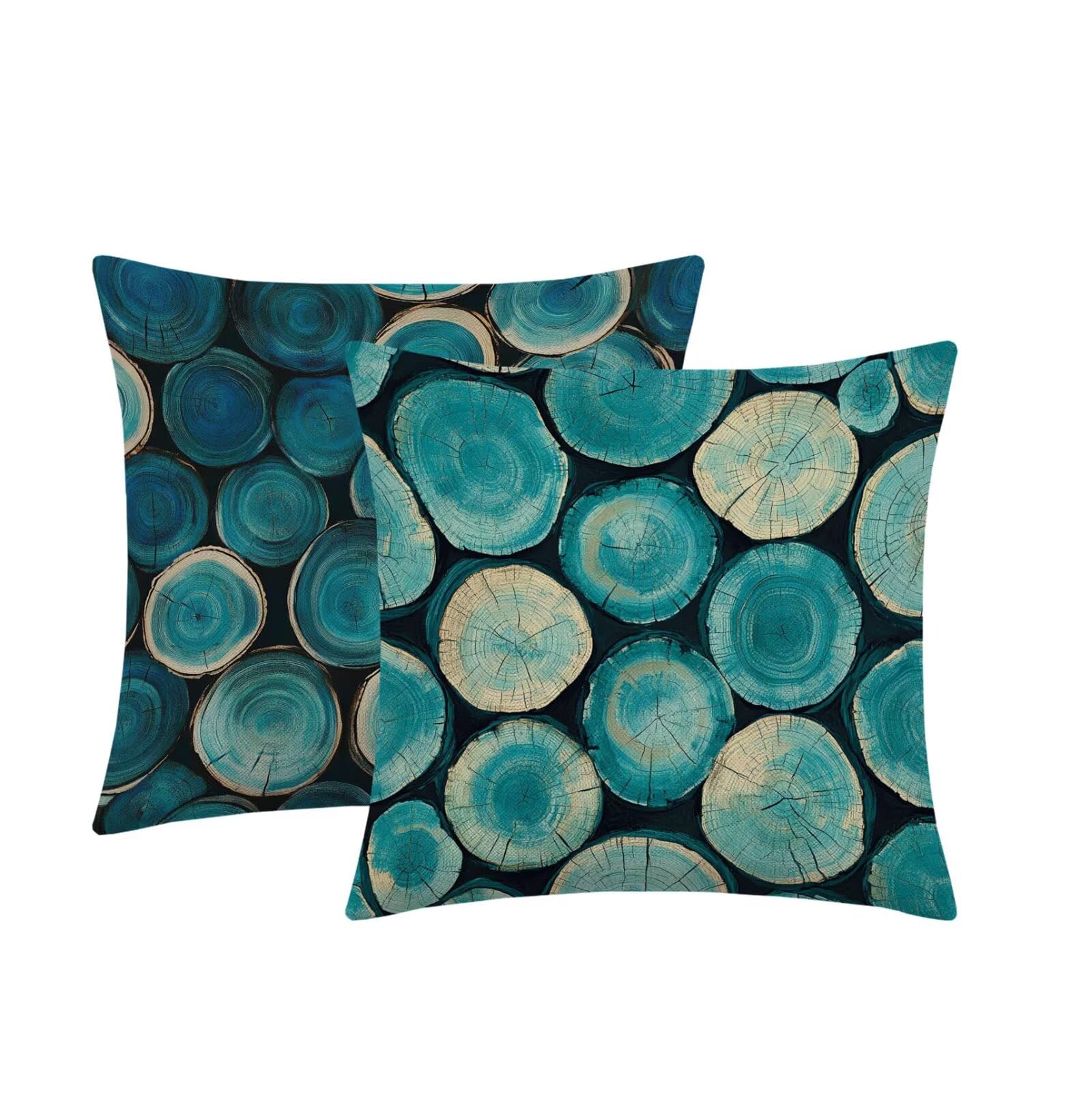 Poszewka na poduszkę 75 x 75 cm poduszka outdoorowa zestaw 2 szt. niebieska