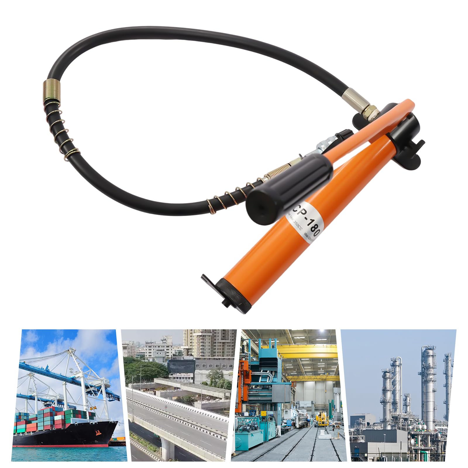 Pompe hydraulique manuelle - Presse hydraulique 70 Mpa CP-180 - Réserve d'huile 350 cc - Ergonomique - Compact et léger