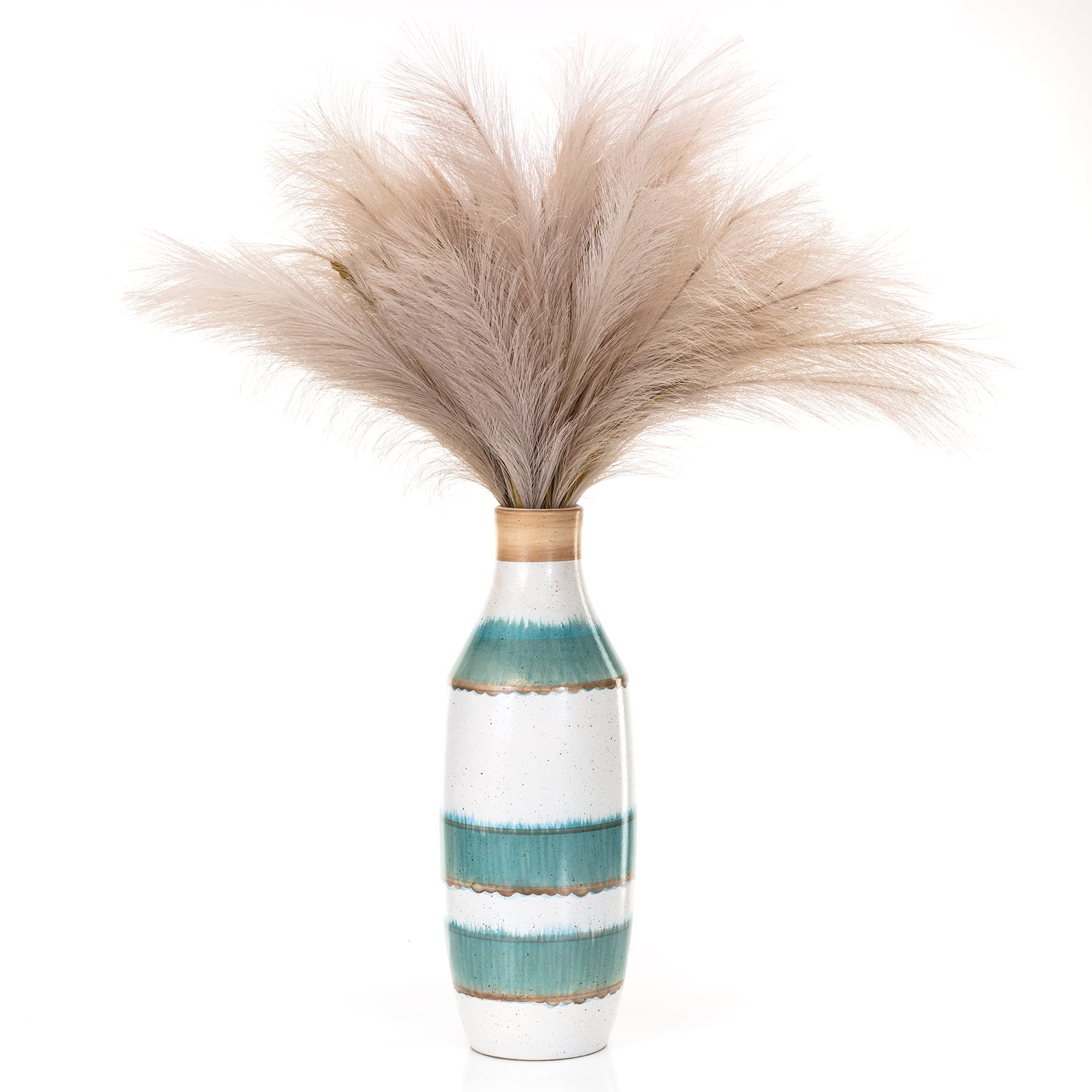 Buy Kisteen 12Pcs Faux Pampas Grass [Cream Color] Artificial Pampas