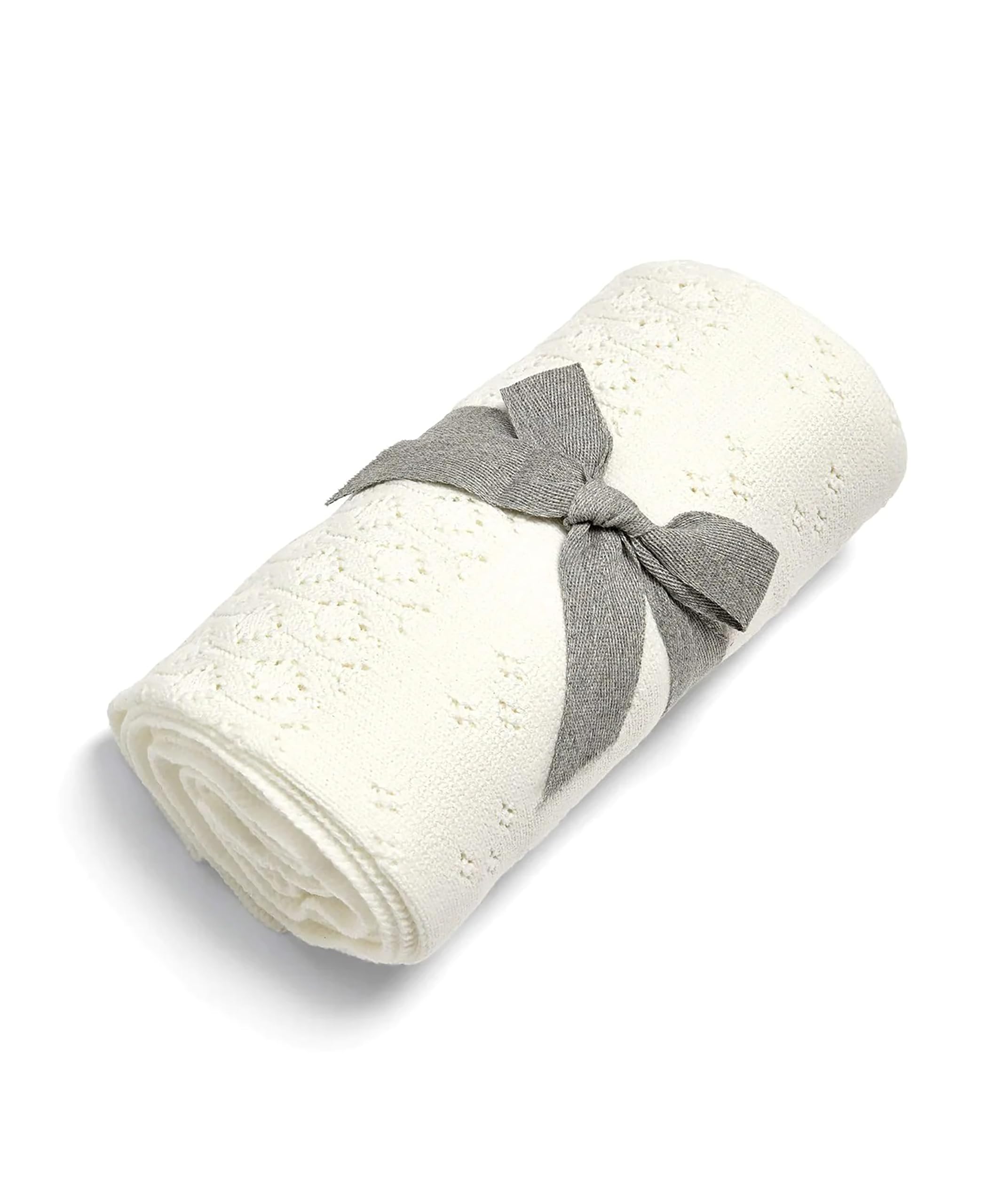 Mamas & Papas - Knitted Blanket - Pointelle - Cream