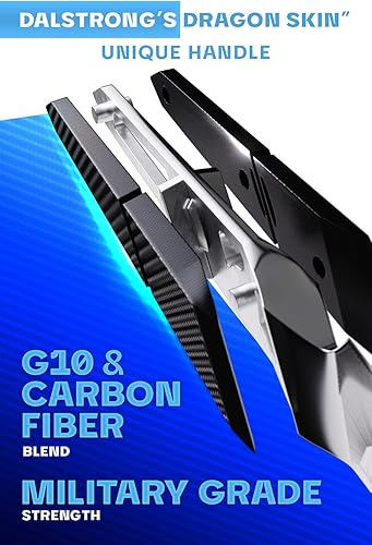 Miniatura 3 de Dalstrong Chef & Cleaver - Cuchillo híbrido de 8 pulgadas, 'The Crixus', serie Quantum 1, forjado americano BD1N-VX Hyper Steel, mango híbrido de