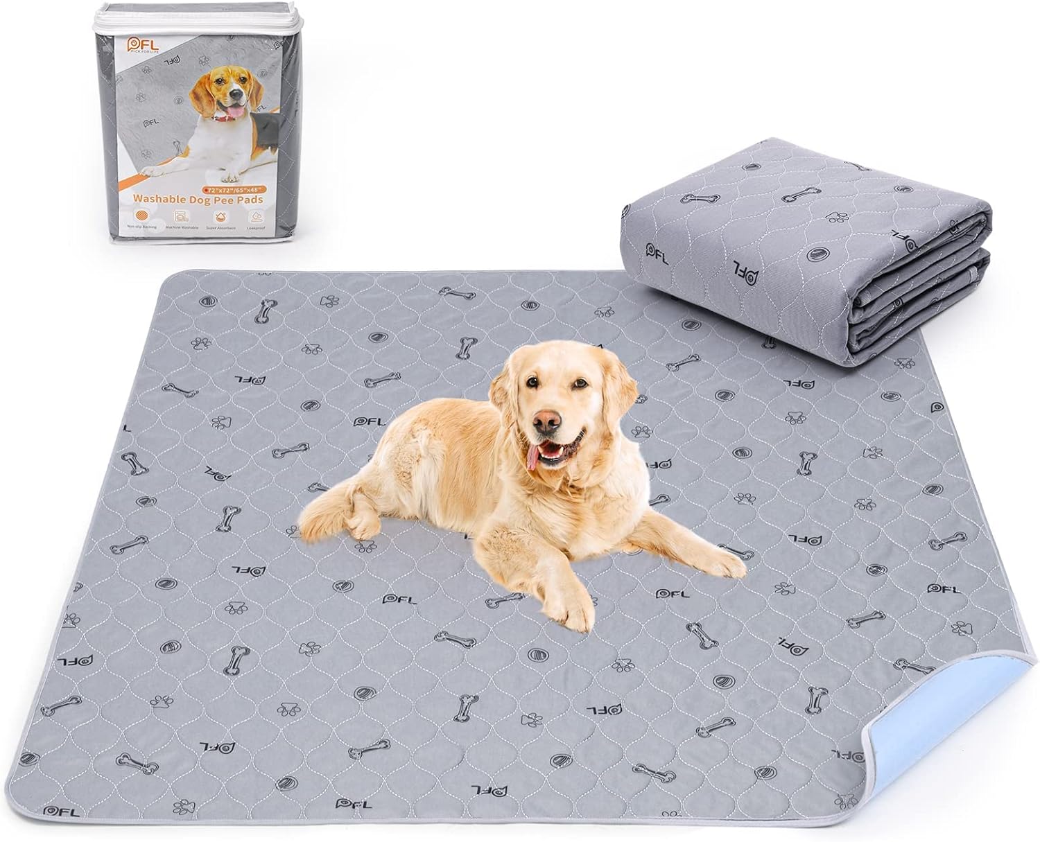 Washable Dog Pee Pad 168x125 Extra Large, Fast Absorbent Reusable Puppy