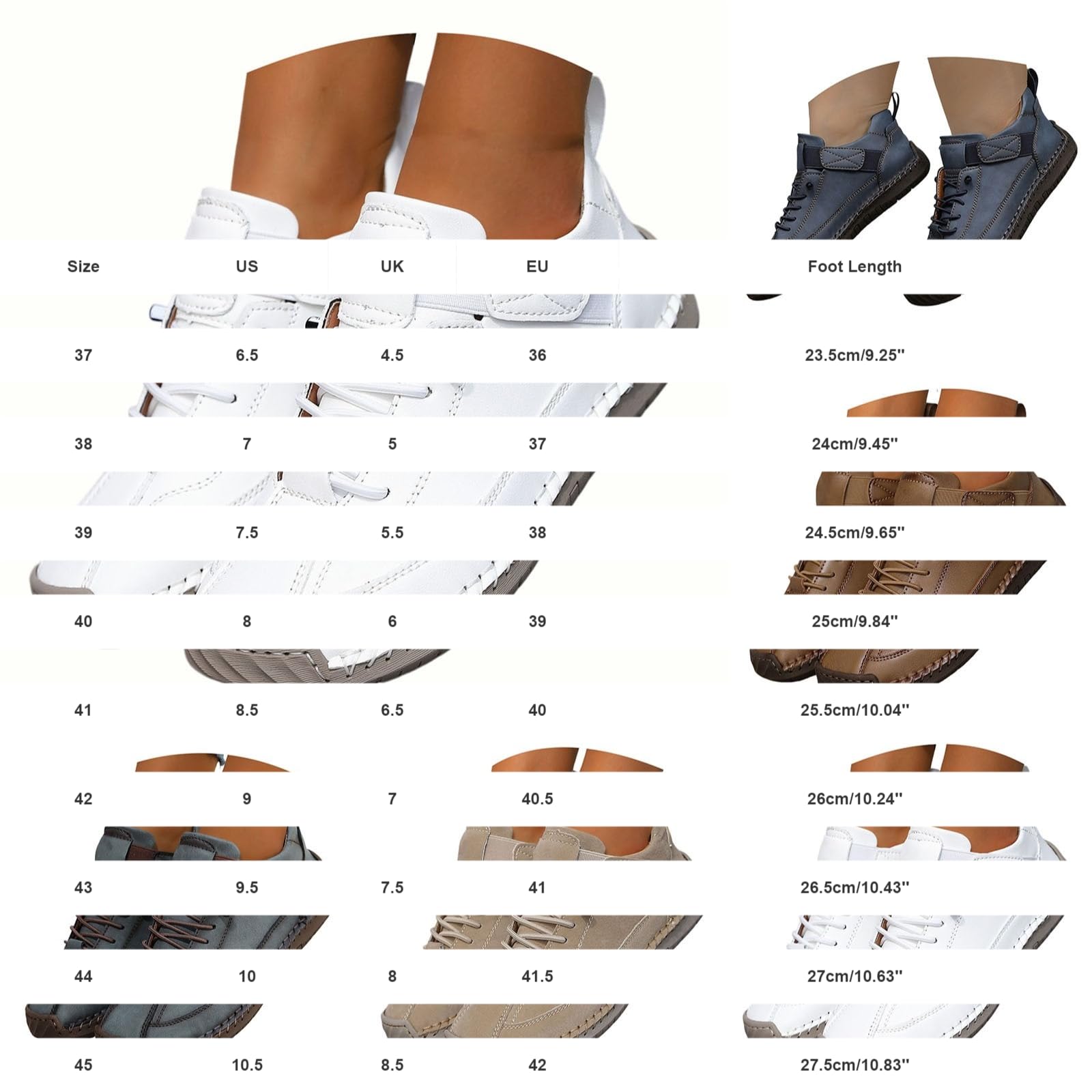 Zapatos casuales de ajuste ancho para mujer, ligeros, cómodos, planos, beige, 39 EU